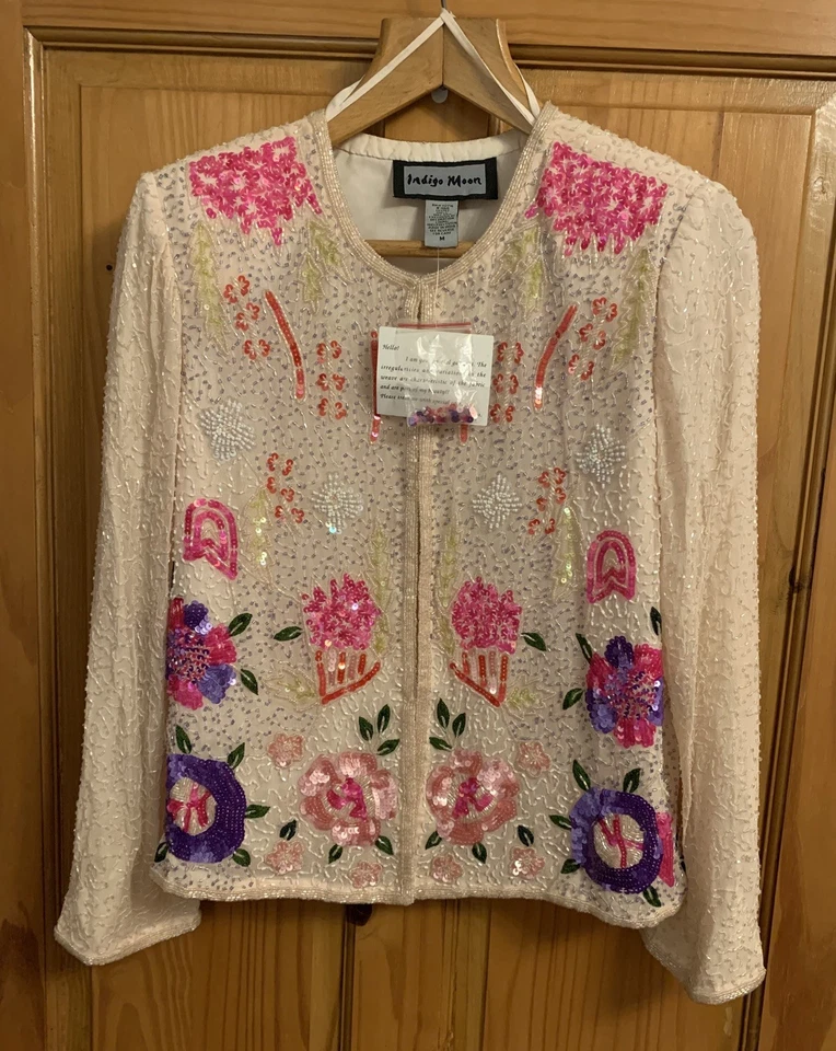 Новый с Ярлыками Indigo Moon потрясающий блестками куртка идеально подходит для рождественских вечеринок  - Изображение 2 из 4