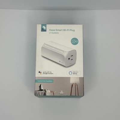 TP-Link Kasa Smart Wi-Fi 2-Outlet Plug HS107 White Brand New Sealed