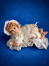 Vintage Porcelain Doll Blonde Hair Blue Eyes Unique 1-5000 Collectible