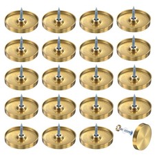 20 pieces decorative screw covers for screws, diameter 4 cm, gold finish