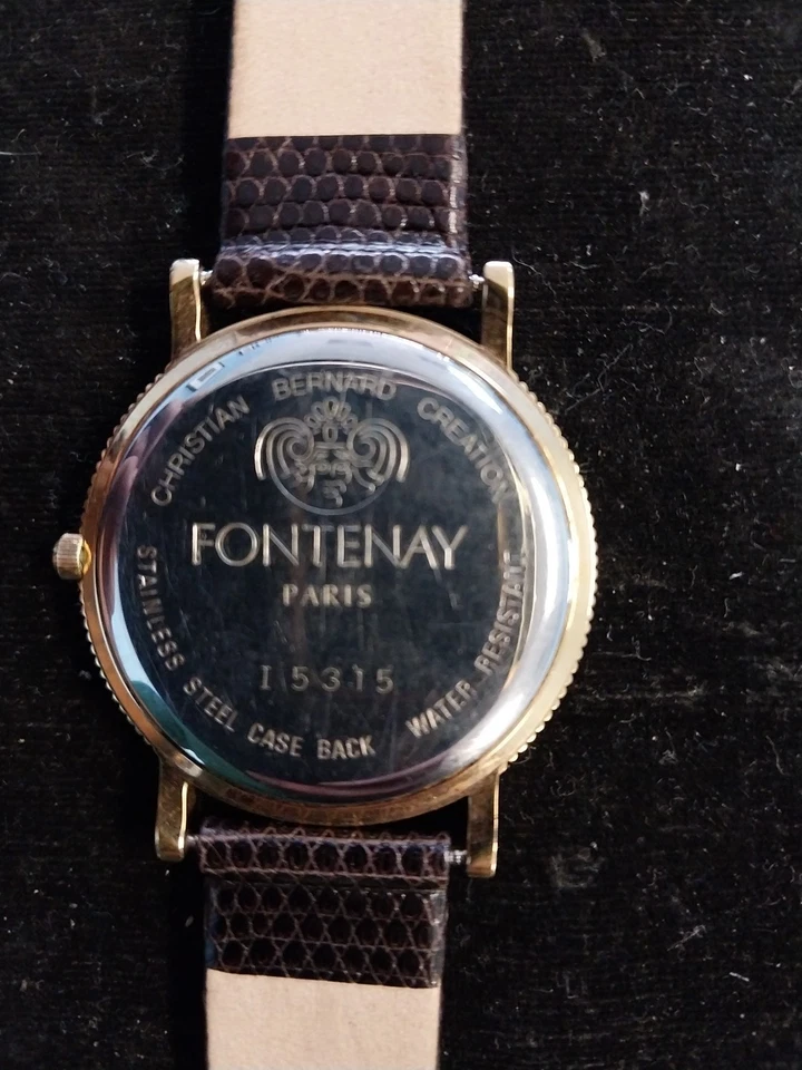 Christian Bernard Fontenay Paris 18K Gold  Plated In Working Condition  - Image 2 of 4