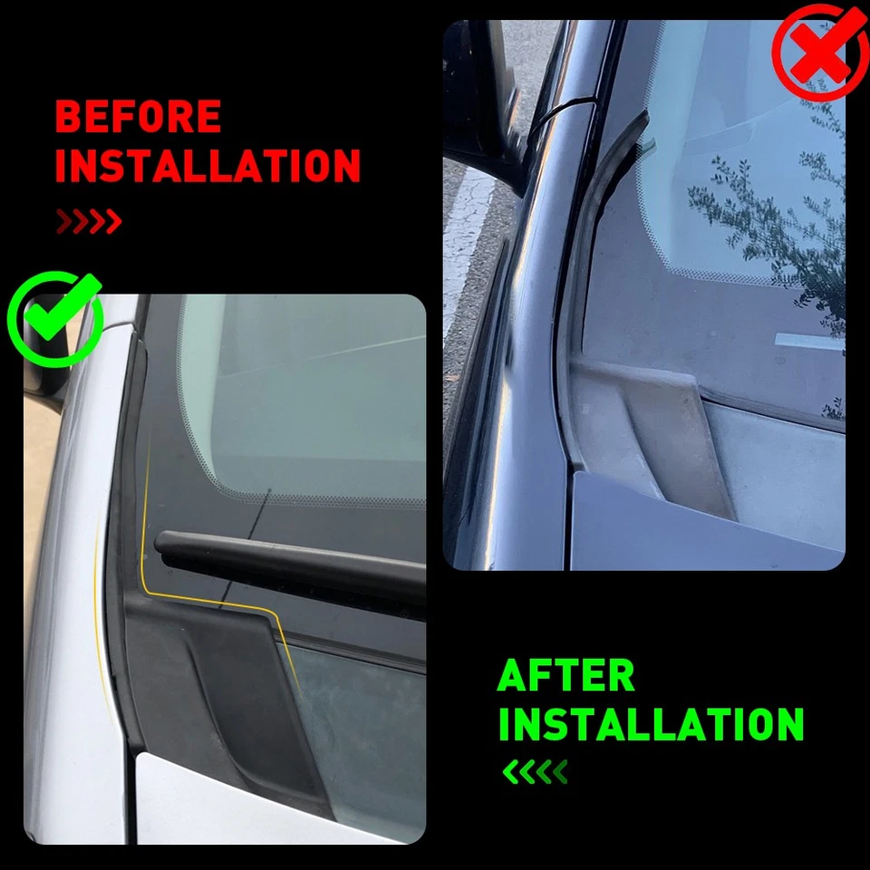 Front Windshield Wiper Side Cowl Extension Cover For Trim 11 -20 Toyota Sienna K Foto 3 de 4