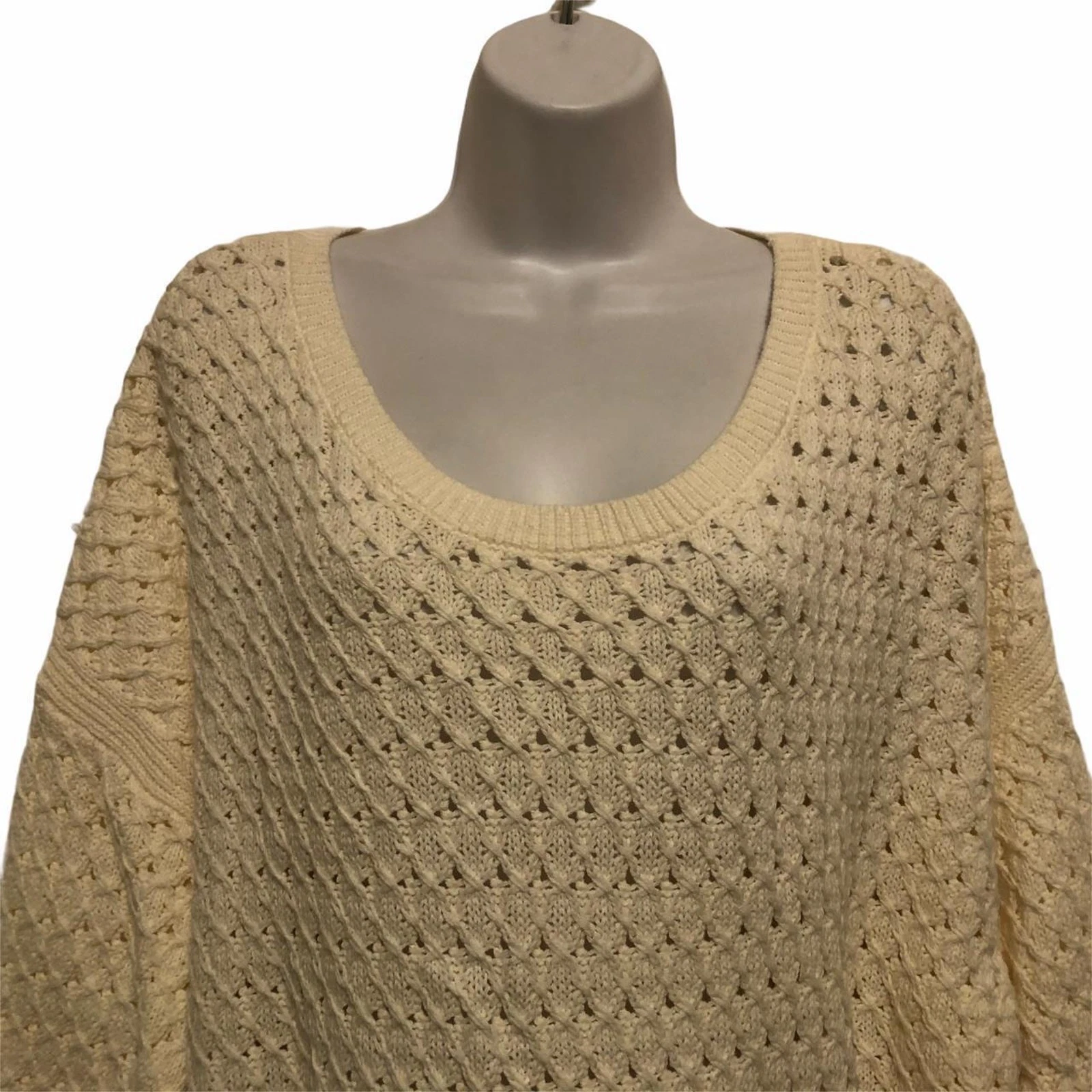 OFF WHITE Felpa donna Oldy Navyie tagli for XXLlia maglia grossa bianco spor ciaoa!