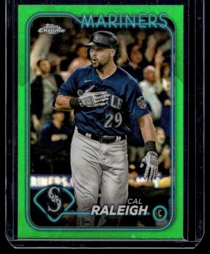 2024 Topps Chrome Logofractor Cal Raleigh /99 #119 Green