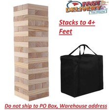 Outdoor Games Giant Tumble Tower Stacks to 4 Feet , Large Tumbling Timber, ...