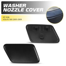 2X Black Left+Right Front Headlight Washer Cover For 2005 06-2009 Volvo S60 EXD
