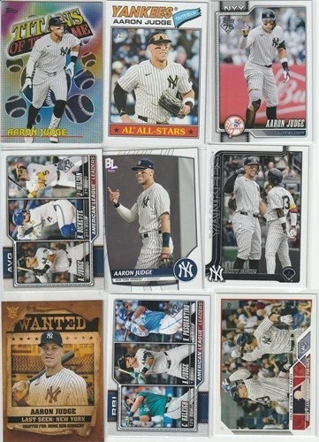 9 CARD LOT OF MISC. AARON JUDGE BASEBALL CARDS WITH SOME INSERTS