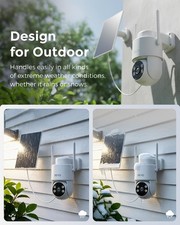 Solar Security Camera Wireless Outdoor 2.3K Color Night Vision 2-Way Audio