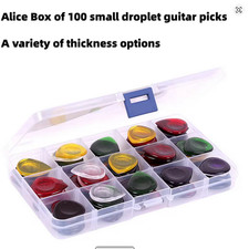 Alice 100PCS Stubby Guitar Picks Large Size 1 / 2 / 3 mm for fast Rock Guitar