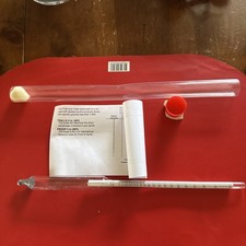 Alcohol Proof  Tralle Hydrometer Meter Distilling Test Spirit Scale 0-200 Case