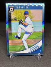 2018 Donruss Optic #99 Yu Darvish Carolina Blue Prizm #/50 Chicago Cubs