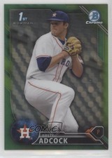 2016 Bowman Draft Chrome Picks Green Refractor 32/99 Brett Adcock #BDC-49 0af