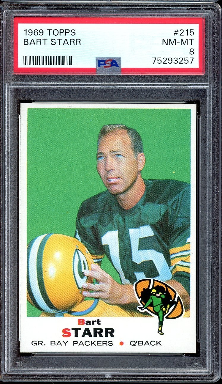 1969 Topps Football #215 Bart Starr PSA 8