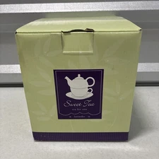 Vintage Andrea by Sadek Violet Lavender Porcelain Tea For One Teapot Mug Set