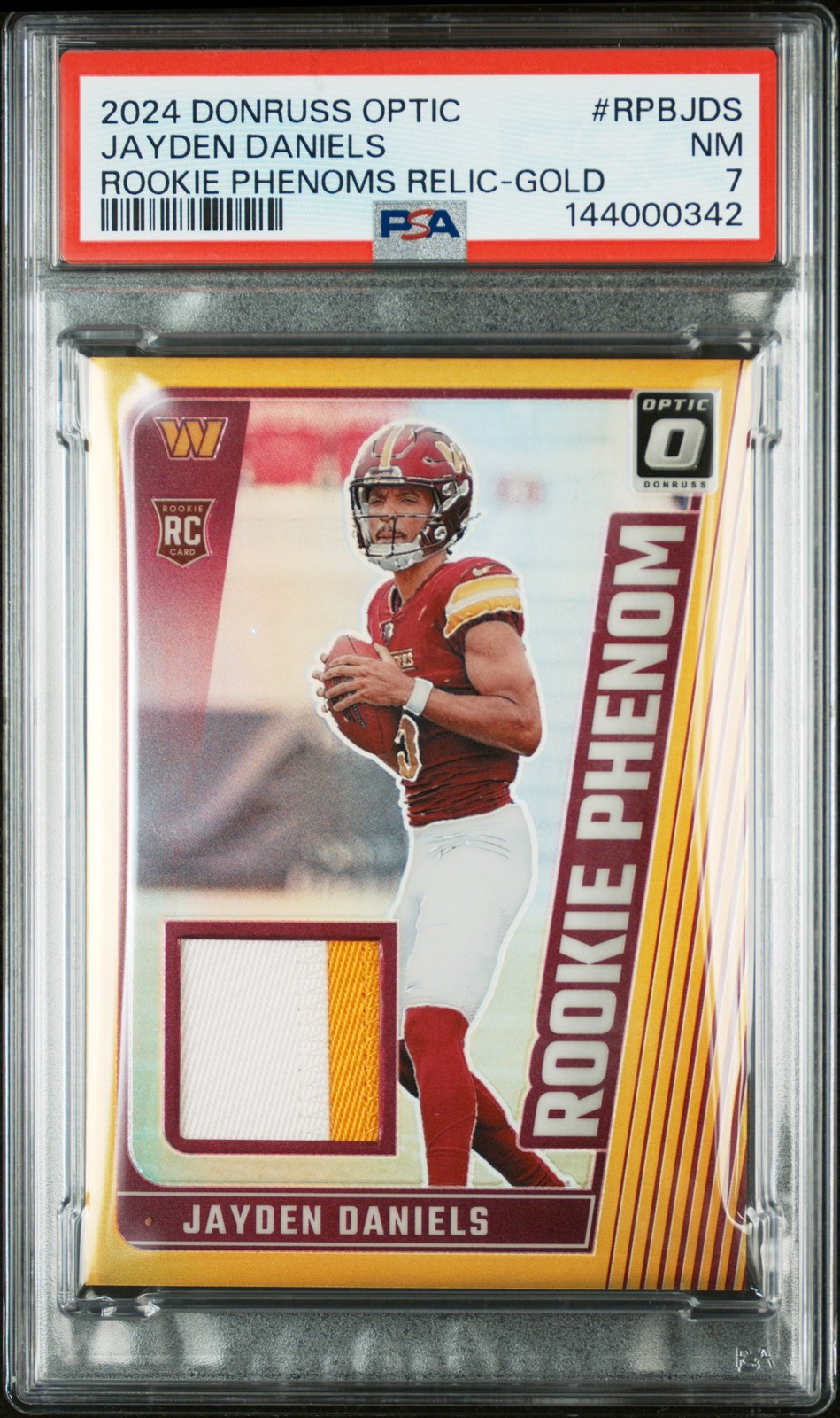 Jayden Daniels Panini Donruss Optic Rookie Phenoms Relics #RPBJDS Gold