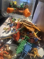 Gummi Cowboys Pferde DDR Spielzeug Plastik Figuren Fort Kutschen