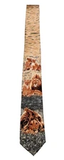 Mens Endangered Species Necktie Lion Novelty Tie  - NWT