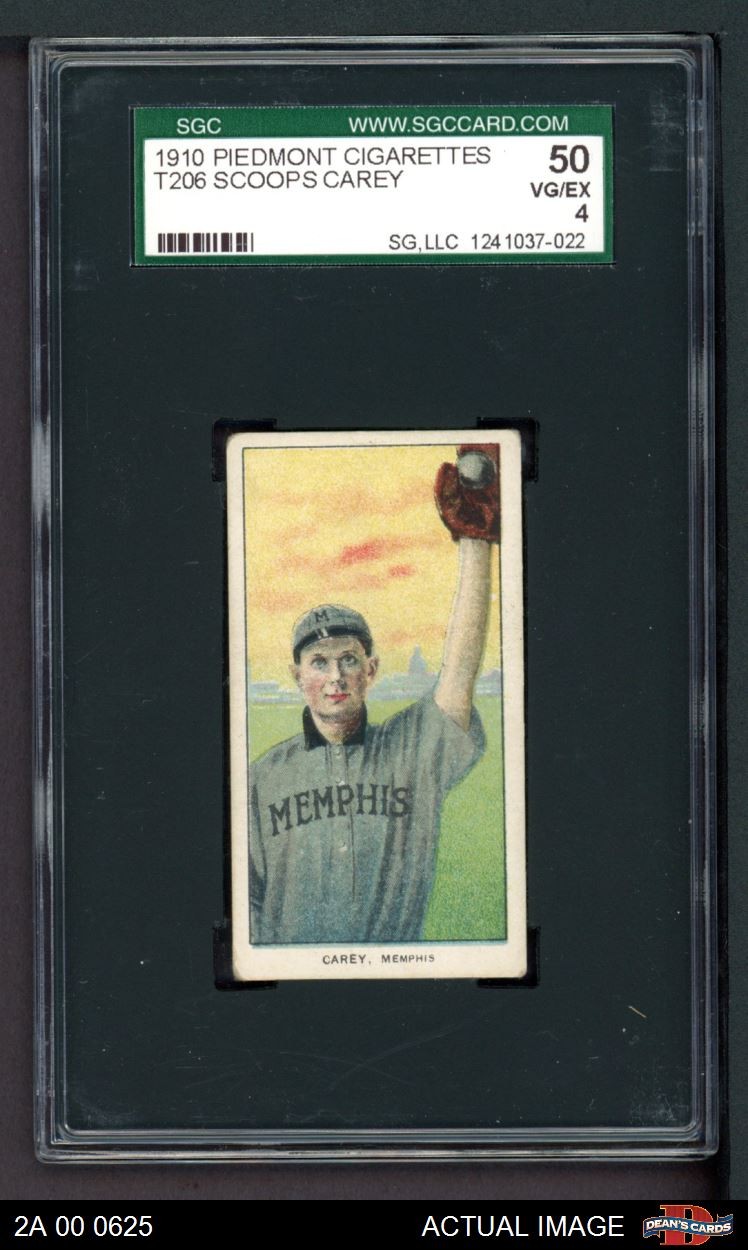 1909 T206 Scoops Carey Southern Association - Memphis SGC 4 - VG/EX