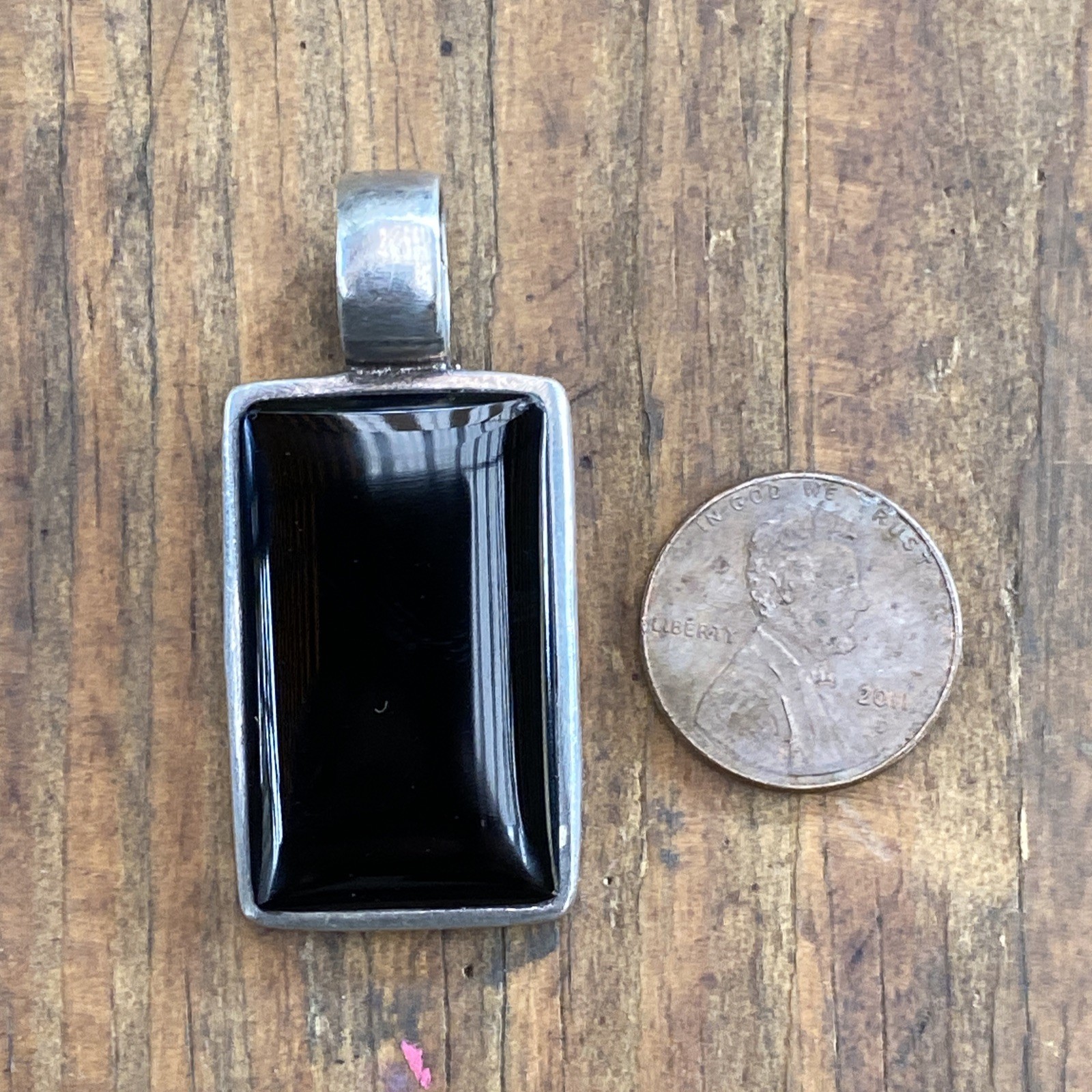 Sterling Silver Thailand 925 Rectangular Black St… - image 9