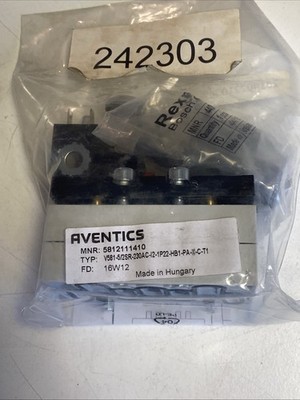Aventics 5812111410 ISO 2 5/2-Way Solenoid Valve SR-230AC New & OVP