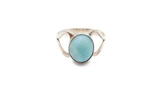 Vintage Sterling Silver 925 Larimar Ring Size 7.5