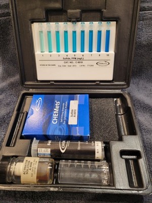 Dissolved Sulfide CHEMets Water Test Kit 17 Tests Remaining R-9510.  Expired.