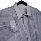 Barong Tagalog Philippino Formal Dress Shirt Mens XL Sheer Embroidered Button Up
