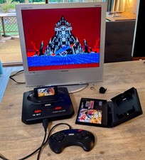 Sega Mega Drive II Console Bundle Sonic Spinball & All Cables Ready To Play! VGC