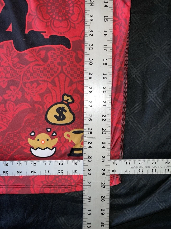 Garry Tonon Jiu Jitsu Rash Guard XXL Cash Chicks Championships MMA ONE 2XL Red - Image 4 of 4