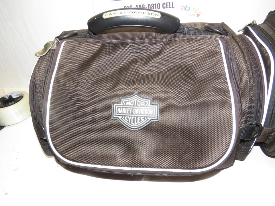 NEW Pair of Harley Davidson Saddlebags.& Fork Bag for Sportster  or Dyna - Image 4 of 4