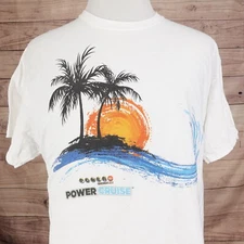 POWERBALL POWER CRUISE FLORAL SUNSET MO LOTTO MISSOURI TSHIRT SIZE XL