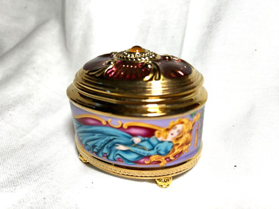HOUSE OF FABERGE Franklin Mint THE IMPERIAL MUSIC Box Sleeping Beauty Porcelain