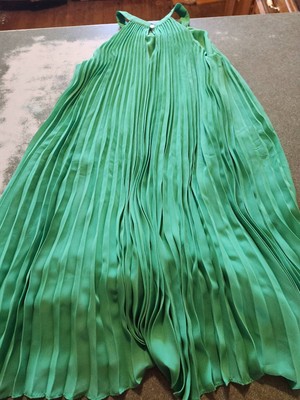 ted baker green pleated dress