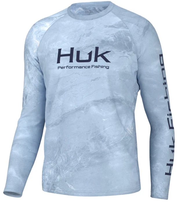 NEW HUK Performance Fishing Men's Pursuit Long Sleeve Crew Shirt Size Medium