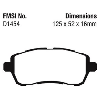 Передние тормозные колодки EBC DP4002R Yellowstuff для Lotus Esprit 1999-2004 годов выпуска - Изображение 4 из 4