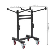 Folding Chair Cart Folding Chair Rack Adjustable Folding Chair Storage Trolley