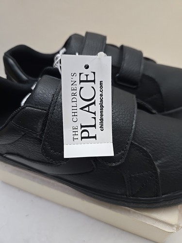 The Childrens Place Unisex Uniform Sneakers Black 3010487 Double Hook Loop Sz. 3 - Picture 8 of 10