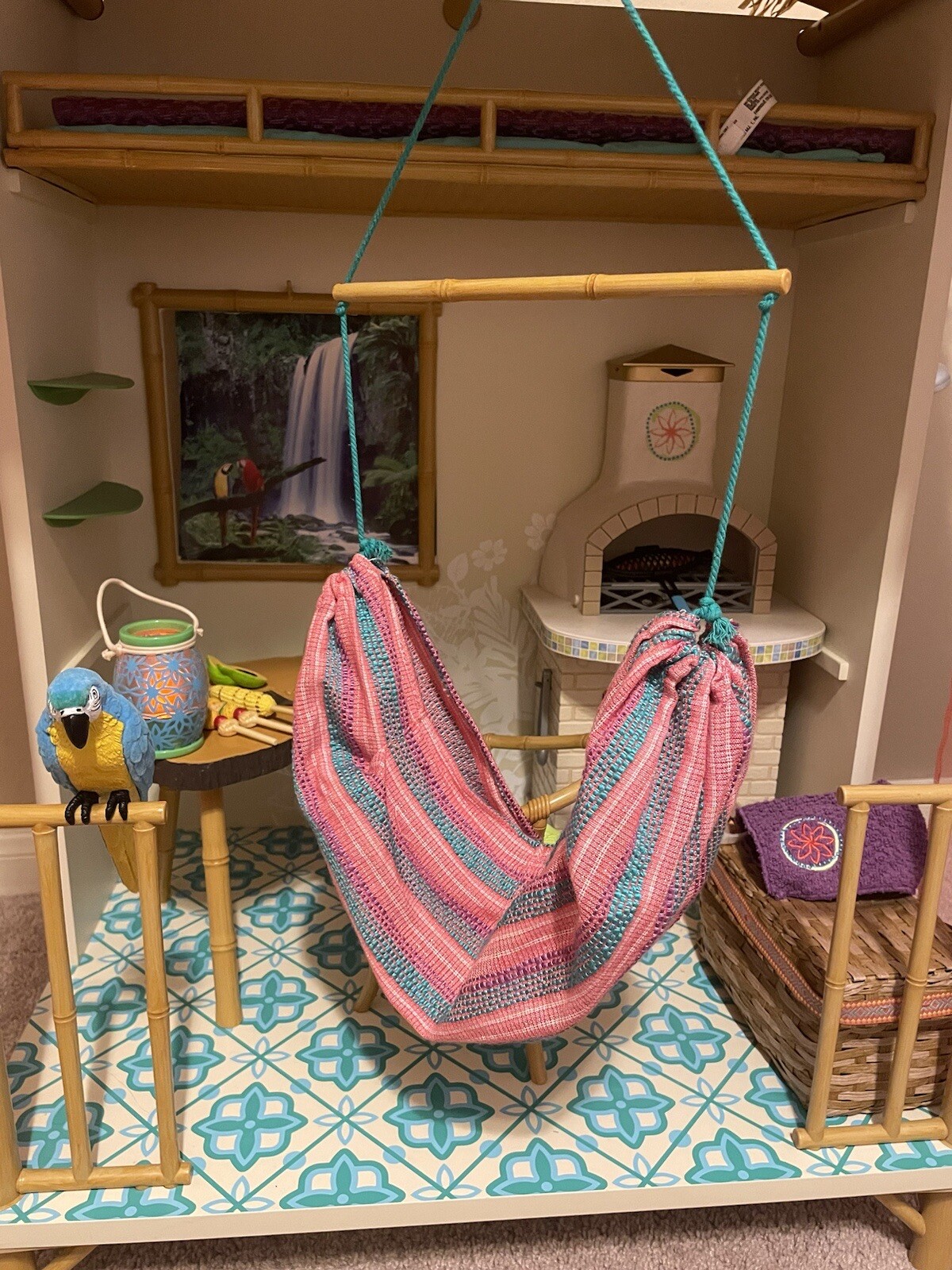 American Girl Doll Lea's Rainforest Tree House Hut Tropical Retired