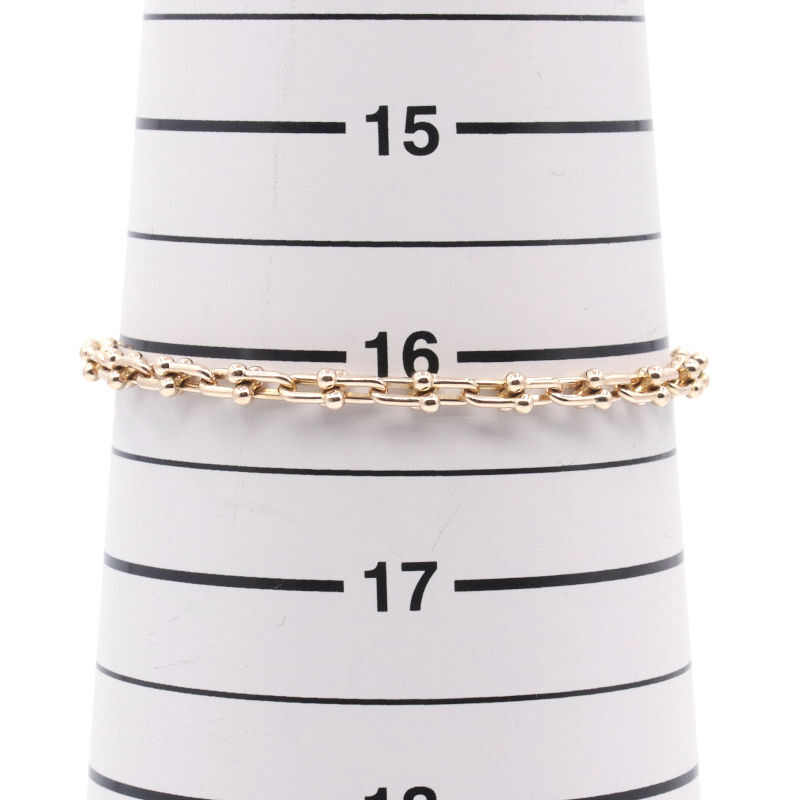 Tiffany & Co. Hardware Micro Link Bracelet Medium 18K RG