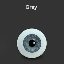  GLIB BJD OOAK acrylic Eyes 16mm Acrylic Full round Gray 