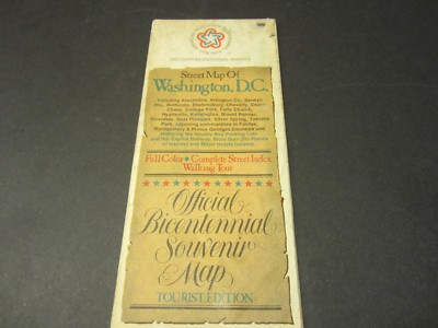 Washingto D.C. visitor guide map bicentennial edition 