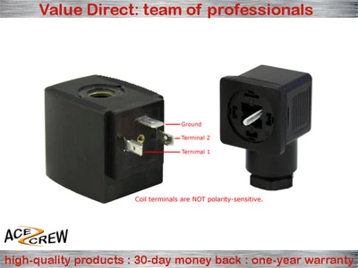 Solenoid Coil 24V DC VDC for Ace Crew Brass Normally Closed Electric Valve