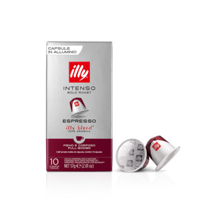 ILLY, 100 Compatible Nespresso Capsules 10 Pack Of 10 Intense Flavor Coffee