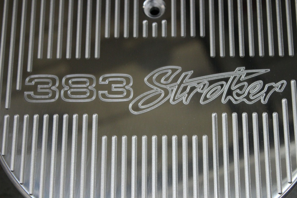 383 Stroker Ghost BowTie Chevy or Ford 12 Inch Oval Air Cleaner