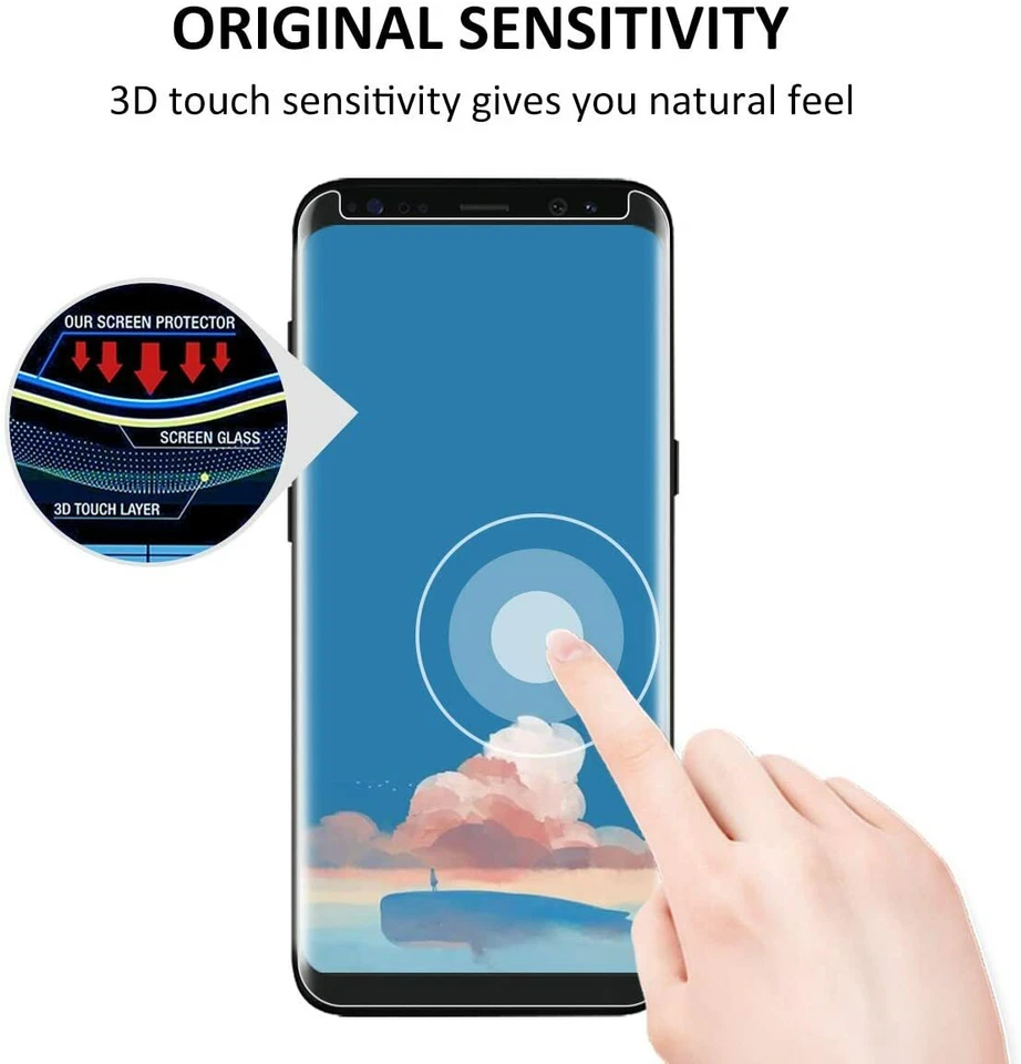 For Samsung Galaxy Note 9 100% Genuine 5D Tempered Glass Screen Protector Clear - Image 3 of 4