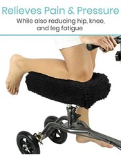 Knee Walker Pad Plush Adult Sheepskin Memory Foam Cushion