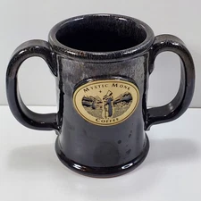 Sunset Hill Stoneware Mystic Monk Double Handle Coffee Mug Handcrafted in USA