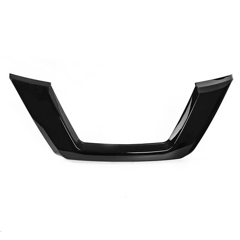 For Nissan Rogue 2017 2018 2019 2020 Gloss Black Front Grille Outer Trim Molding - Image 2 of 4