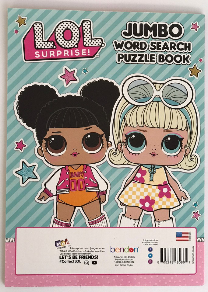 3pc LOL Surprise Jumbo Coloring Activity Book & Word Search Puzzle Book ...