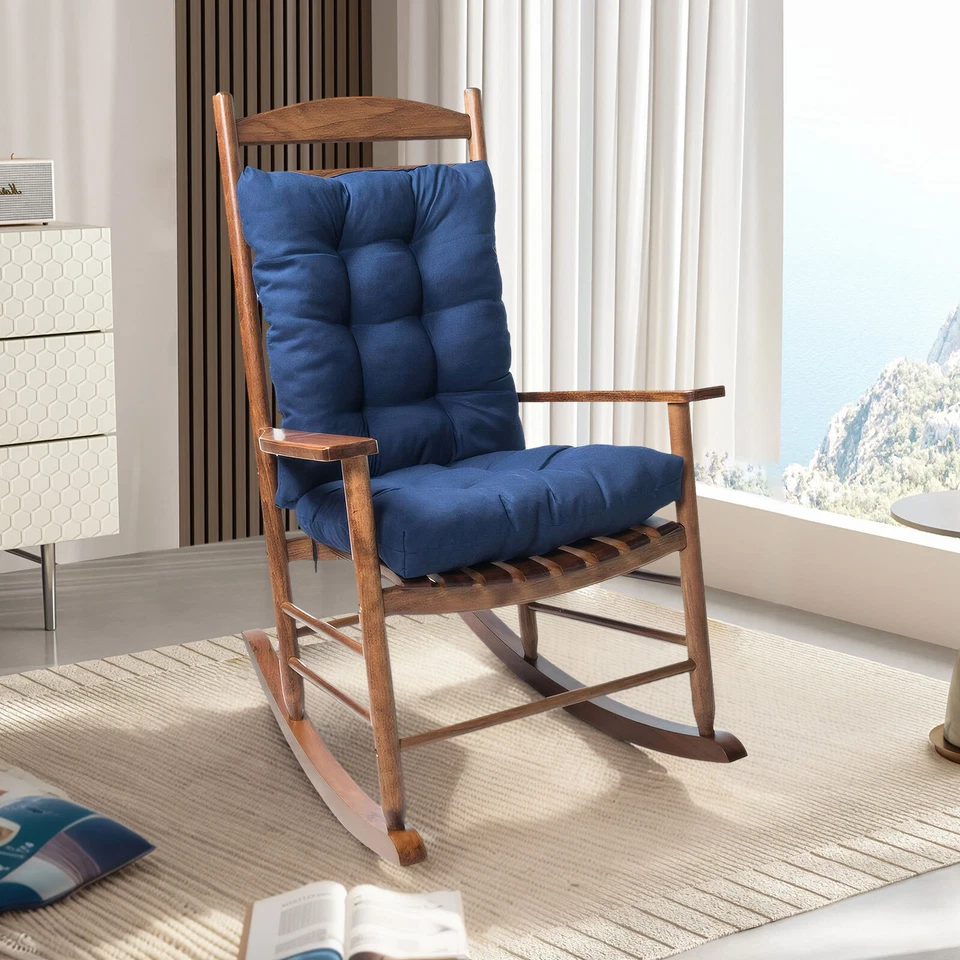 Tufted Rocker Cushion Set Indoor Outdoor Seat Back Cushion Patio Chair Cushion - Image 2 of 4